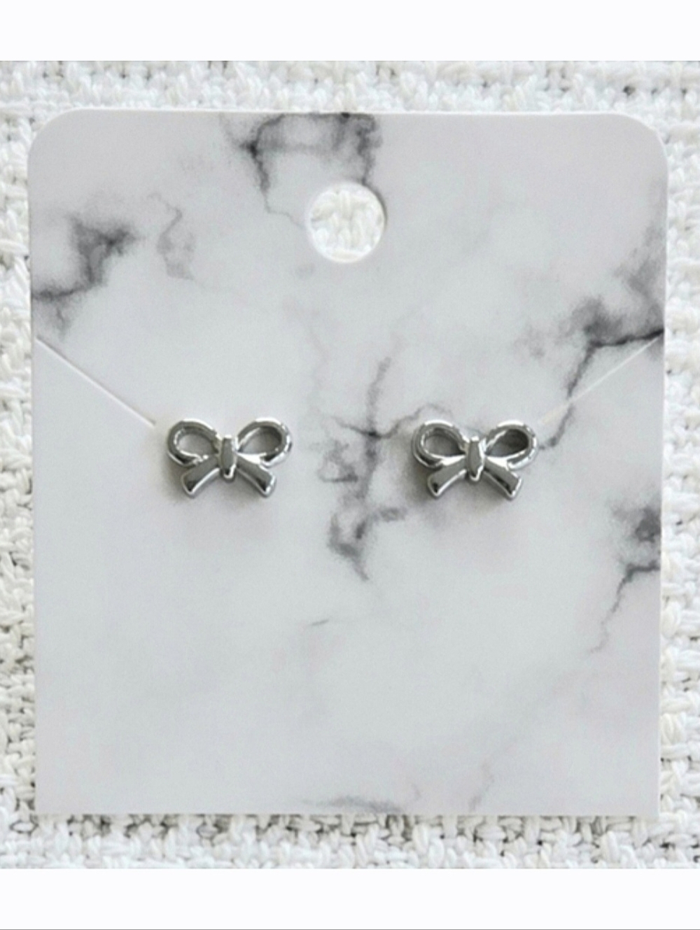Stainless Steel Bow Earrings - NWOT